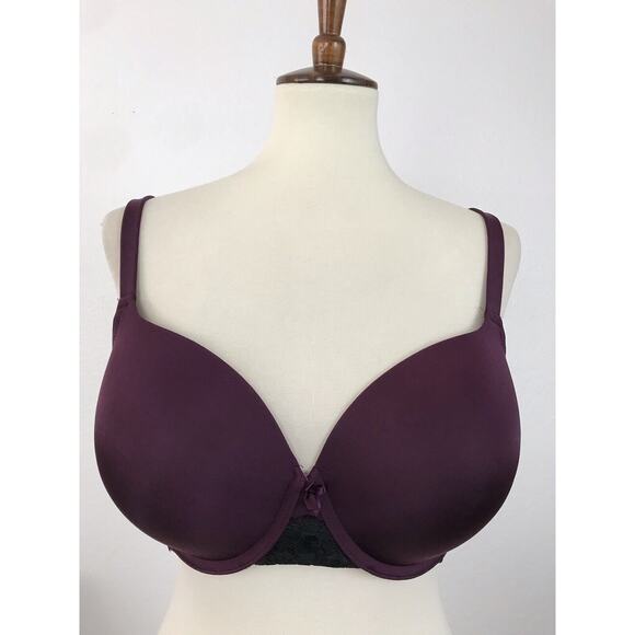 Torrid Lingerie Underwire Bra Padded Satin Lace Trim - Picture 1 of 7